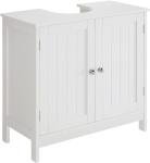 White Wooden Under Sink Bathroom Storage Cabinet