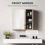 HOMCOM Wall-Mounted Bathroom Mirror Cabinet with Storage