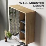 HOMCOM Wall-Mounted Bathroom Mirror Cabinet with Storage