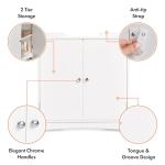 White Under Sink Bathroom Cabinet with Shelves