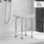 Height Adjustable Shower Stool for Safety and Comfort