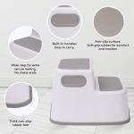 Kids' Non-Slip Double Step Stool with Handles