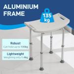 Height Adjustable Shower Stool for Safety and Comfort