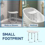 Height Adjustable Shower Stool for Safety and Comfort