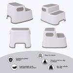 Kids' Non-Slip Double Step Stool with Handles