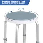 Adjustable 360° Swivel Shower Stool for Comfort