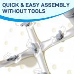 Height Adjustable Shower Stool for Safety and Comfort