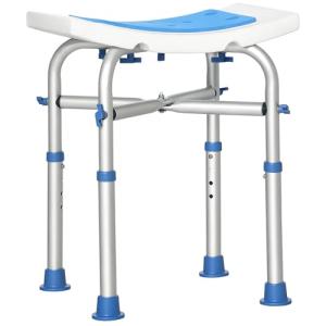 Adjustable Blue Shower Chair for Seniors and Disabled