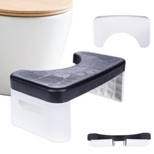 Compact Folding Toilet Stool for All Ages - Black