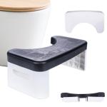 Compact Folding Toilet Stool for All Ages - Black