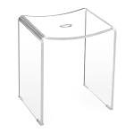Clear Acrylic Shower Stool - Waterproof Modern Seat