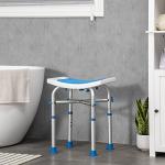 Adjustable Blue Shower Chair for Seniors and Disabled