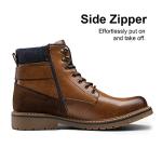 Bruno Marc Classic Brown Boots for Men, Size 9