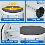 Adjustable 360° Rotating Shower Stool for Adults
