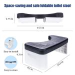 Compact Folding Toilet Stool for All Ages - Black