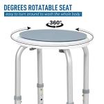 Swivel Seat Bath Shower Stool with Adjustable Height
