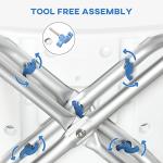 Adjustable Blue Shower Chair for Seniors and Disabled