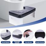 Compact Folding Toilet Stool for All Ages - Black