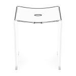 Clear Acrylic Shower Stool - Waterproof Modern Seat