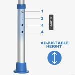 Adjustable Blue Shower Chair for Seniors and Disabled