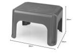 Silver Plastic Stool - 40 cm, Perfect for Home