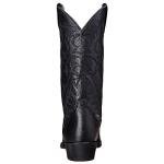 Men's Black Embroidered Cowboy Boots, Slip-On Style