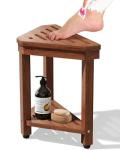 Acacia Shower Foot Rest and Storage Bench
