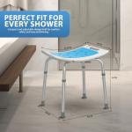 Adjustable Shower Stool for Elderly with Padded Seat