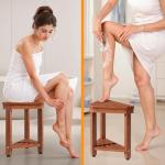 Acacia Shower Foot Rest and Storage Bench