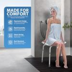 Adjustable Shower Stool for Elderly with Padded Seat