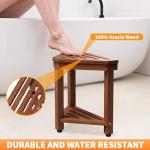 Acacia Shower Foot Rest and Storage Bench