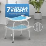 Adjustable Shower Stool for Elderly with Padded Seat
