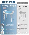 Adjustable Shower Chair for Tub and Bathroom