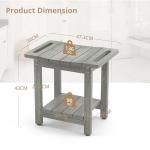 LUE BONA Waterproof Shower Bench with Shelf