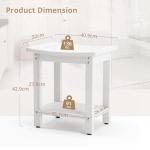 LUE BONA Waterproof Shower Stool with Storage Shelf
