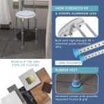 HEFTMAN 360° Rotating Shower Stool with Adjustable Height