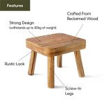 Eden Creations Small Wooden Stool and Plant Stand
