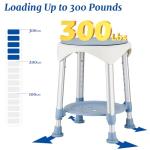 KSITEX 360° Swivel Shower Stool for Seniors
