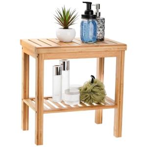 SOUJOY Bamboo Shower Bench and Spa Stool