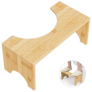 Foldable Bamboo Toilet Stool for Improved Bowel Health