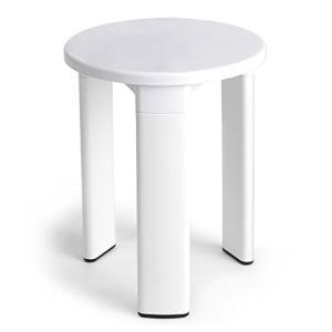 Stylish White Round Stool with Three Legs