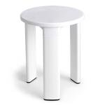 Stylish White Round Stool with Three Legs