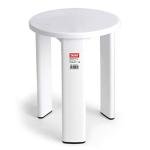 Stylish White Round Stool with Three Legs