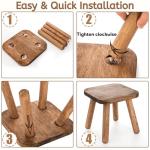 Compact Wooden Step Stool for Home Use
