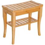 HOMCOM 45cm 2-Tier Shower Bench Seat