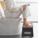 AkoaDa Folding Wooden Toilet Footstool - Black