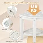 Stylish Waterproof Corner Shower Stool with Storage