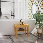 HOMCOM 45cm 2-Tier Shower Bench Seat