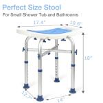 Heavy Duty Adjustable Shower Stool for Seniors