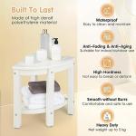 Stylish Waterproof Corner Shower Stool with Storage